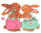 Gif animé amour lapins